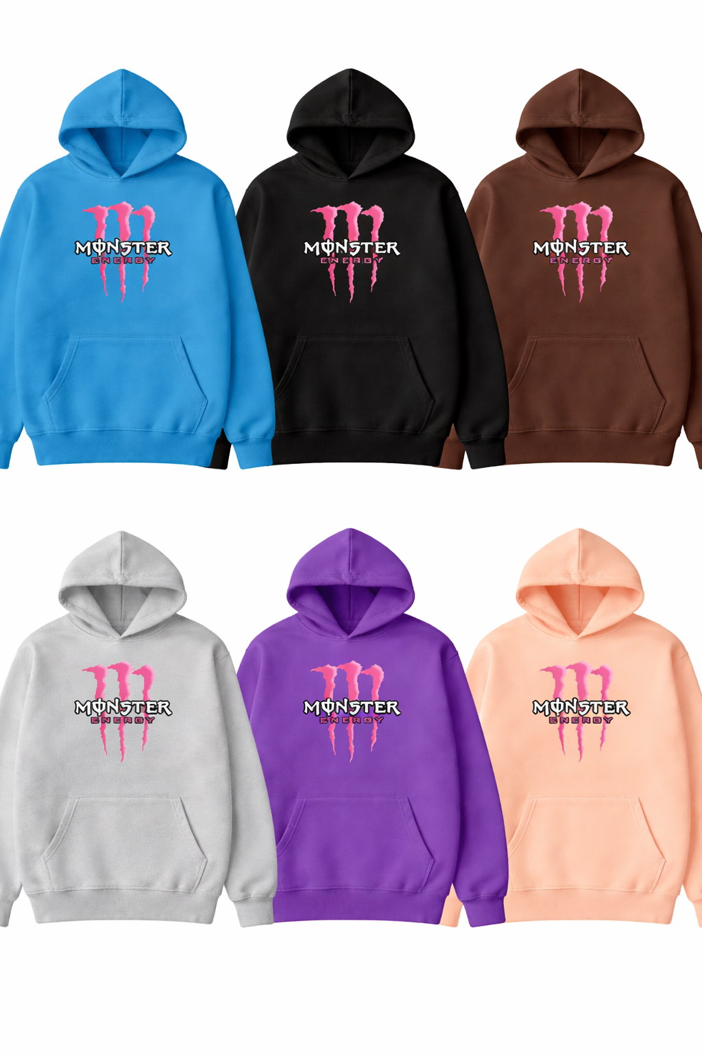 Pink Claw Energy Graphic Hoodie – Unisex Fleece Pullover Collection