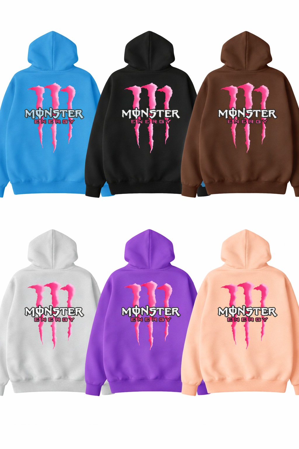Pink Claw Energy Graphic Hoodie – Unisex Fleece Pullover Collection